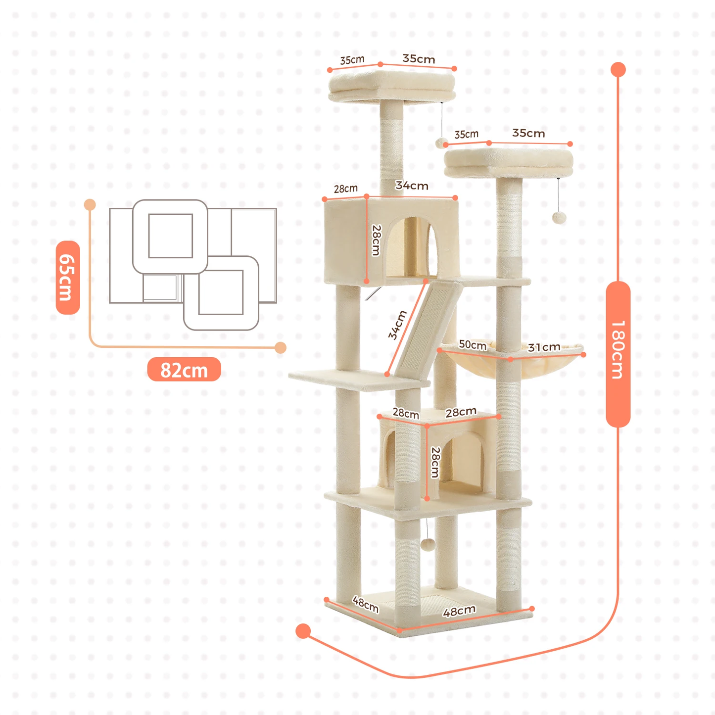 Large Cat Tower for Indoor Cats